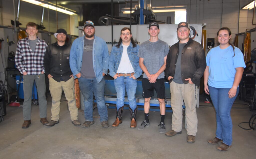Welding students who passed their GMAW certifications