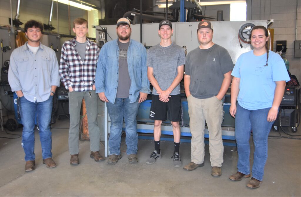 Welding students who passed their SMAW certifications