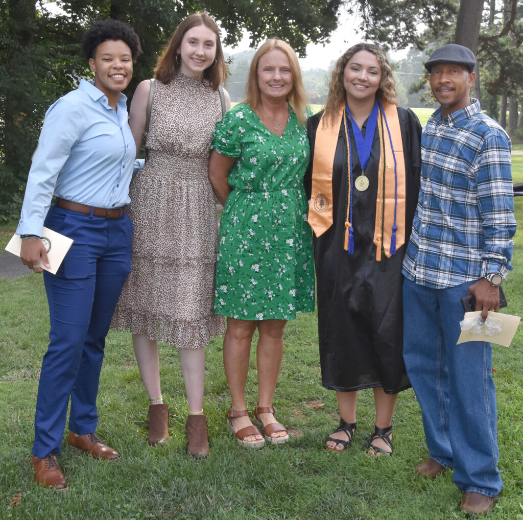 graduate and family members