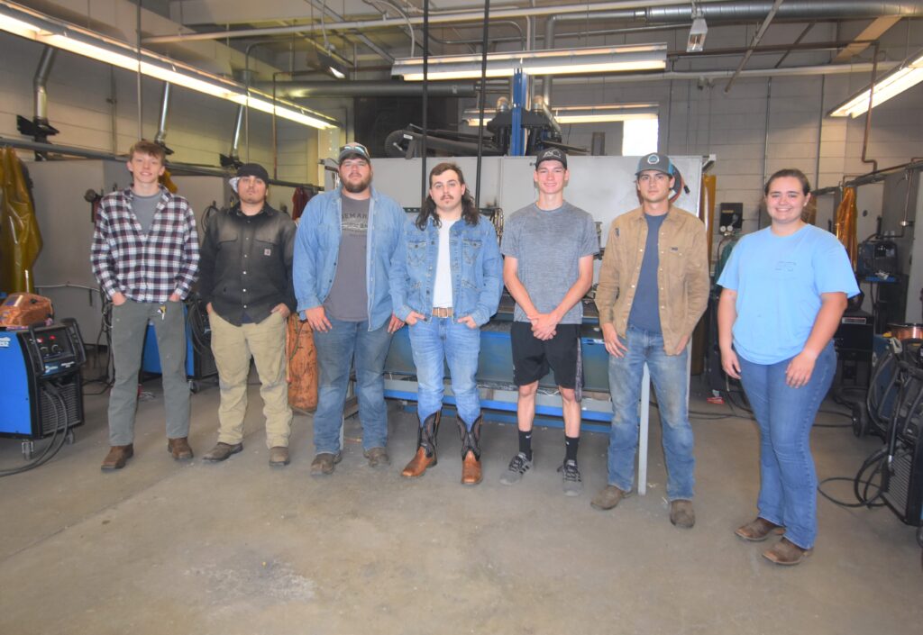 Welding students who passed their FCAW certifications
