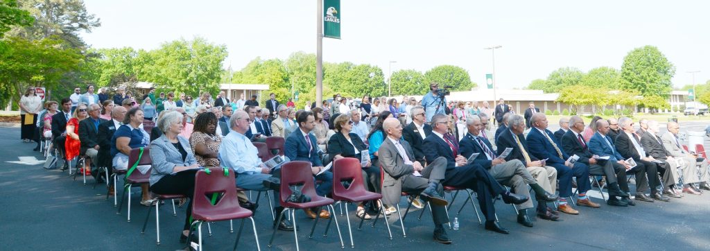 A large crowd was on hand for the May 3 groundbreaking for the Center for Workforce Development.