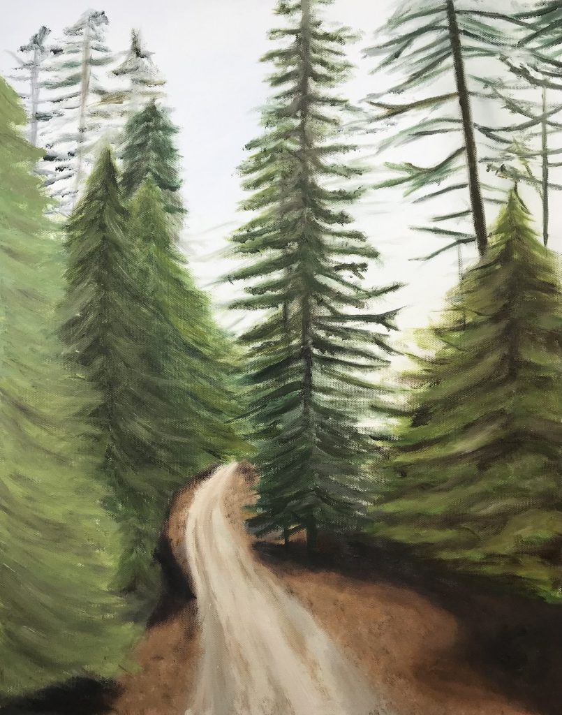 2021 Fall Art Show - Paige Wright. The Path. Oil on canvas. 20x16.