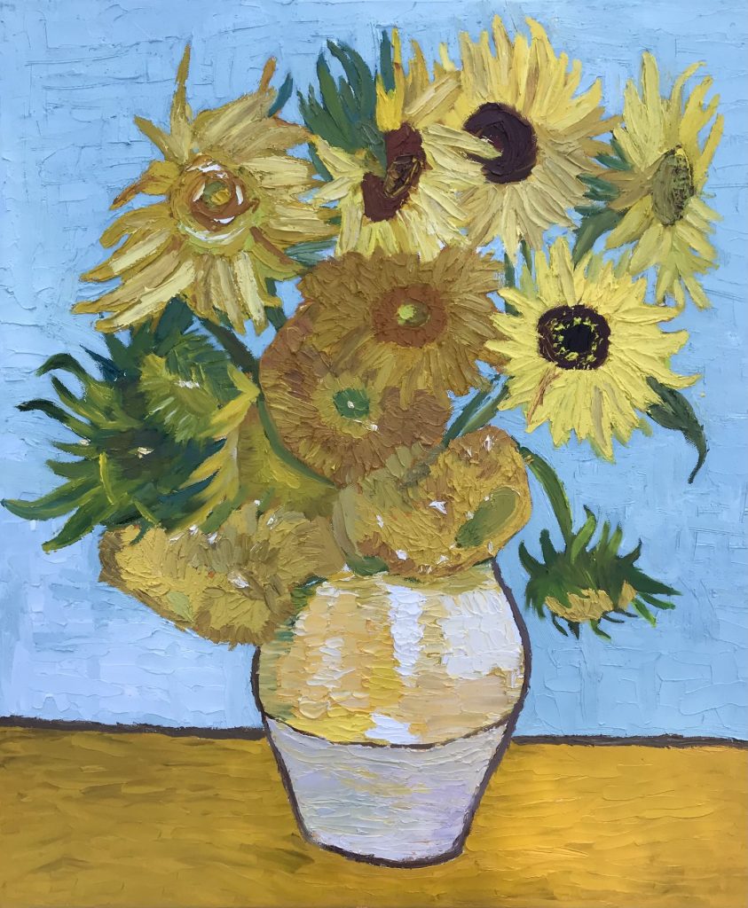 2021 Fall Art Show - Paige Wright. Van Gogh Recreation. Oil on canvas. 24x18.