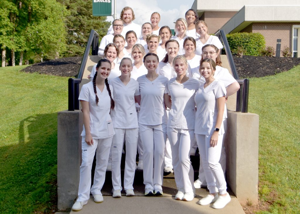 Associate Degree Nursing graduates pose for a photo